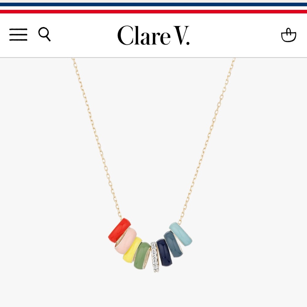 *sold* Clare V “bead party necklace” in carnival gold.